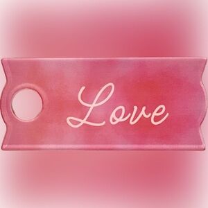 Stanley Cup Lid Plate/Charm/Decoration - fit 20oz & 30oz (Pink Love Name Plate)